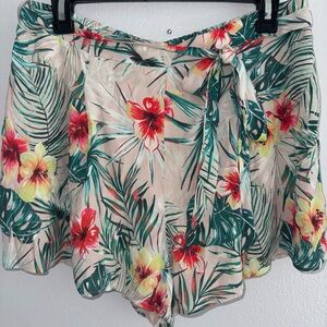 Tropical Floral Print Shorts